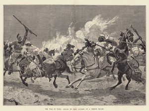 チュニスでの戦争、フレンチスクエアへのアラブ騎兵隊の攻撃